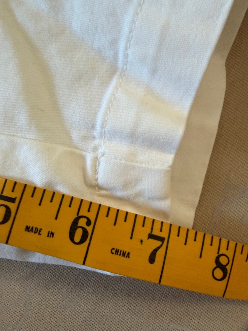 EUC Lands’ End White Shorts Size 14 Mid Rise Stretch Cotton Blend - Picture 9 of 9